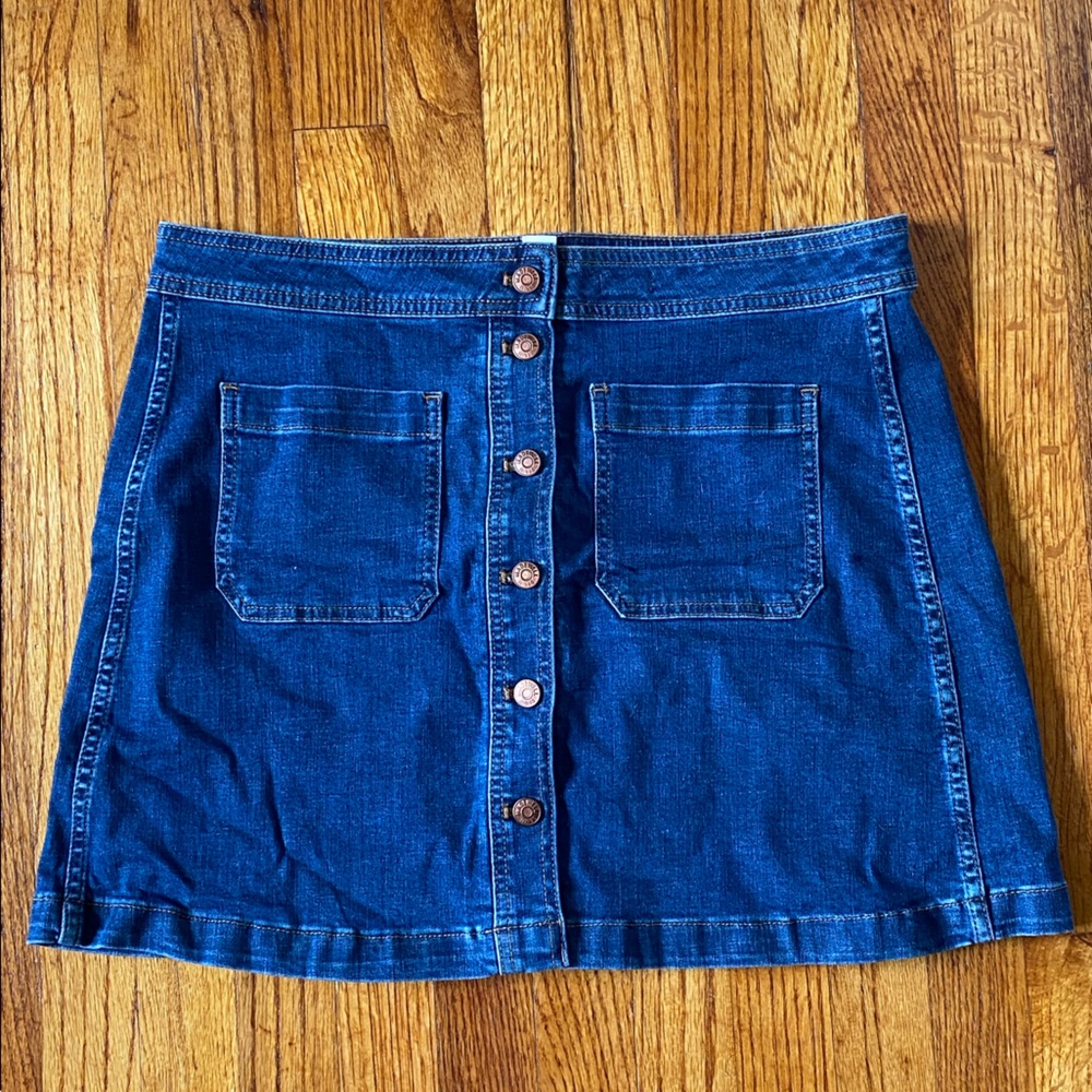 Madewell denim mini skirt